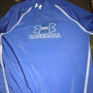 royal blue compression baseball long sleeve shirt